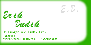 erik dudik business card